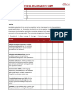 3.interview Assessment Form Template