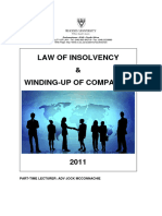 Law of Insolvency and Winding Up of Companies