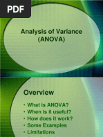 Analysis of Variance (Anova)