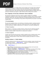 University of Rochester Thesis Guidelines