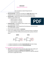 Topic 1 - Biological Molecules