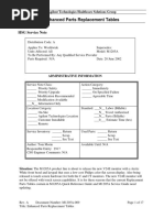 M1205A-069 Enhanced Parts Replacement Tables 1