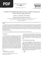 A Method For Determining The Behaviour Factor of Moment-Resisting Steel Frames With SR Connections