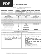 Lista de Útiles 3 Años AULA AMOR