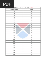 KCET Mathematics Answer Key 2023 - Set A2 - Watermark