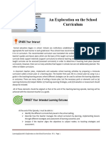 An Exploration On The School Curriculum: Field Study 1 Learning Episode