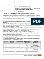 CLASS - XI (SESSION 2022-23) Subject: Economics (030) Chapter 11:-Price Determination