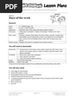 Level 3 - Lesson 9 - Days of The Week