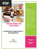 Recetario Postres Saludables