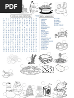 Food Vocabulary Wordsearch