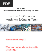 Lecture8-Common Machine Equipment and Cutting Tools