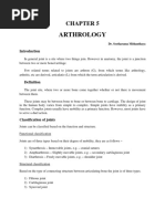 5 - Arthrology