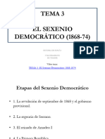 Presentación Tema 3. El Sexenio Democrático (1868-74)