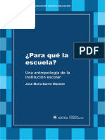 7 - para Qué La Escuela. José María Barrio Maestre