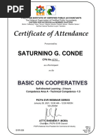 EVR Certificate