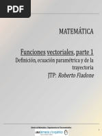 Clase 15 Funciones Vectoriales Parte 1 Trayectoria