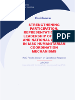 Strengthening Participation, Representation and Leadership of Local and National Actors in Iasc Humanitarian Coordination Mechanisms