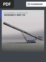 Datasheet Kleemann MOBIBELT MBT 20