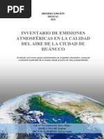 Inventario de Emisiones Atmosféricas en La Claidad de Aire de La Ciudad de Huánuco