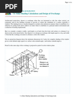 7.4 Solar Shading Calculations and Design of Overhangs