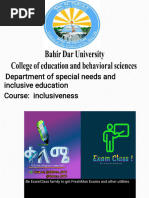 BDU Inclusiveness PowerPoint ExamClass