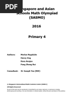 Singapore and Asian Schools Math Olympiad (Sasmo) 2016 Primary 4