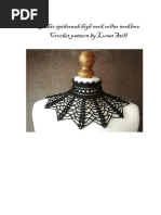 Gothic Spiderweb High Neck Collar Necklace Crochet Pattern by Lunarstill