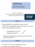 Vectors Coordinate Systems