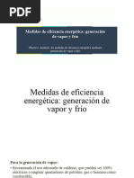 Medidas de Eficiencia Energética Generación de Vapor y Frío