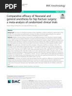 Comparative Efficacy of Neuraxial and General Anesthesia For Hip Fracture Surgery