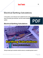 Electrical Earthing Calculations - Inst Tools