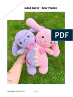 Two Headed Bunny - Bear Plushie