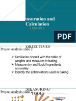 LESSON 3 Mensuration and Calculation