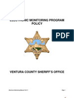 Ventura County Sheriff's Office - Electronic Monitoring Program Policy