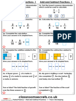 Add and Subtract Fractions Worksheet