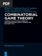 Nowakowski R., Landman B. Combinatorial Game Theory 2022