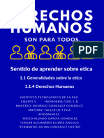 Azul y Amarillo Ícono Derechos Humanos Póster