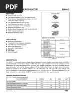 1A L.D.O Voltage Regulator Lm1117