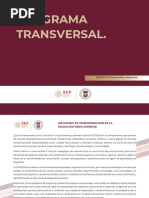 Manual. Programa Transversal - TEMS