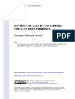 No Todo El Cine Mudo Alemán Fue Cine Expresionista