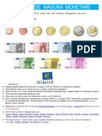 Plansa Unitati de Masura Monetare Euro