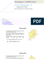 Lec #2 - Electrostatics-II 18PHY303 Electrodynamics