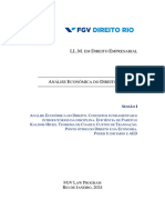 I - AED - Análise Econômica Do Direito