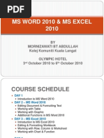 MS Word 2010 & MS Excel 2010 KPT