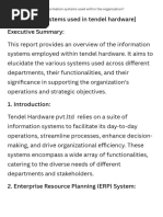 What Are The Current Information Systems Used Within The Organization