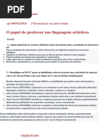 O Papel Do Professor Nas Linguagens Artísticas