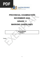 2023 Grade 11 Provincial Examination Accounting P1 (English) November 2023 Possible Answer