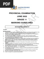 2022 Grade 11 Provincial Examination Accounting P1 (English) June 2022 Possible Answers