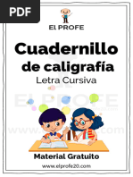 Cuadernillo Caligrafia Letra Cursiva Ligada Gratis