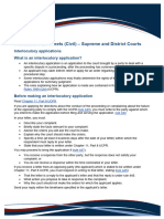 Interlocutory Applications Fact Sheet